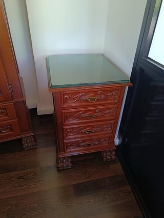 Conjunto despacho clásico tallado madera
