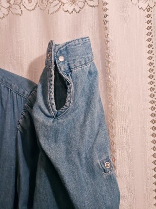 Long sleeves denim dress