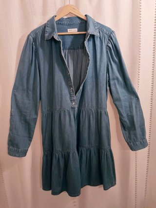 Long sleeves denim dress