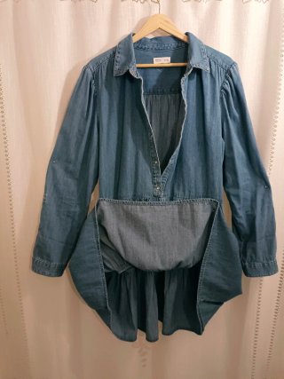 Long sleeves denim dress