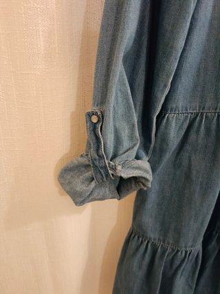 Long sleeves denim dress