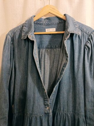 Long sleeves denim dress