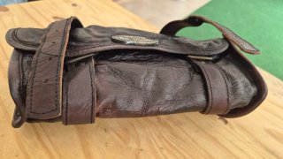 Sottosella in pelle vintage per moto custom o bici