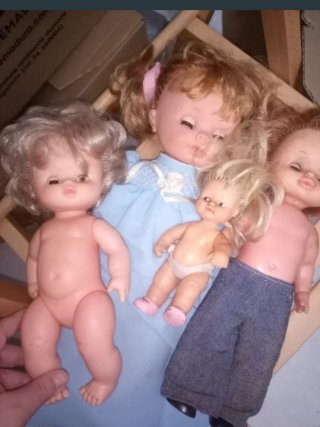 Lote de 4 muñecas vintage