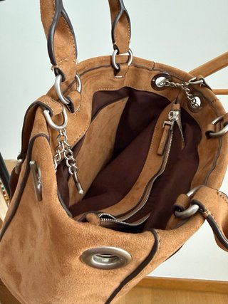 Bolso de ante Parfois marrón