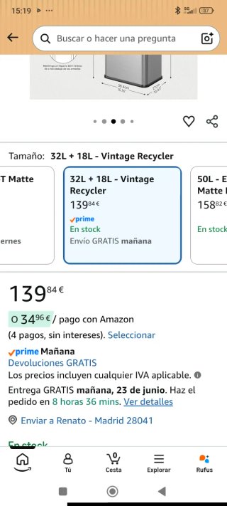 Cubo Sensor EKO 35L + 19L