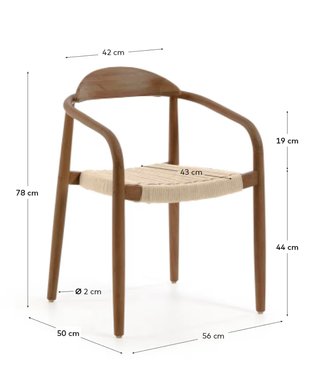 Sedia Nina Kave Home legno massello acacia