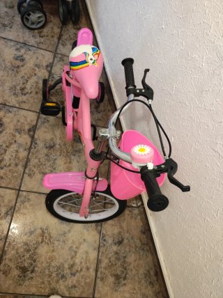 Bicicleta infantil rosa unicornio