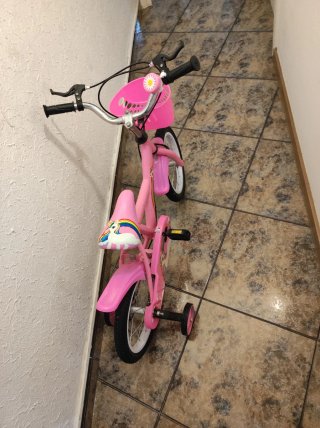 Bicicleta infantil rosa unicornio