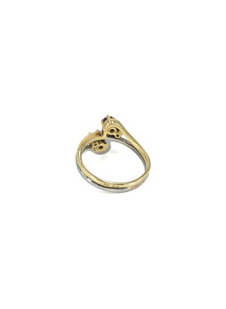 048-01-00214 Anillo Oro Bicolor 18K con Diamantes