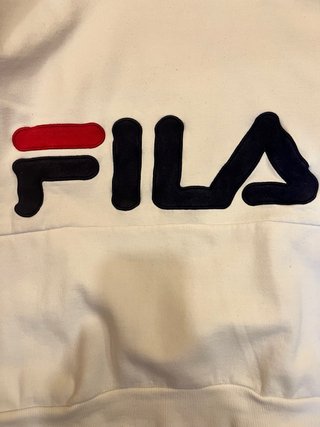 Sudadera Fila Blanca Logo Grande Talla M