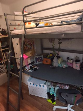 Litera con escritorio , cama 90*200