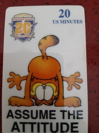 3 Tarjetas Telefónicas Garfield 20 Minutos