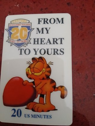 3 Tarjetas Telefónicas Garfield 20 Minutos