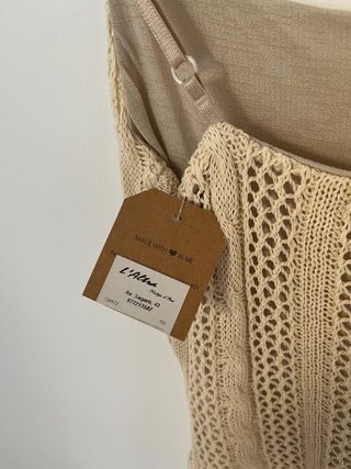 Vestido beige de punto