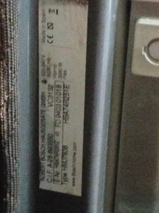 Cristal de Puerta Horno  Bosch EN-HBA74R251E