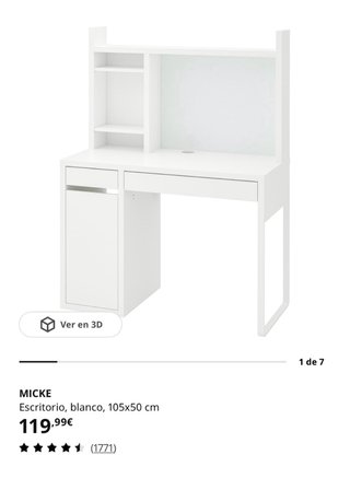 Escritorio IKEA MICKE Blanco