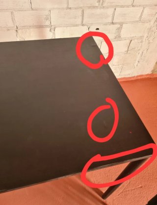 Mesa y 4 Sillas Negras IKEA