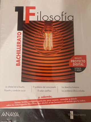 Filosofía 1 bachillerato ANAYA