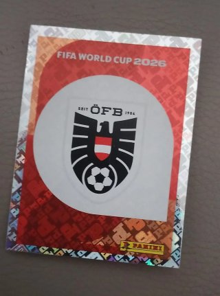 Carta Escudo Austria Mundial 2026 Panini