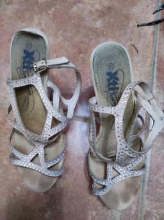 Sandalias Xti Tacón Plataforma Brillantes 37