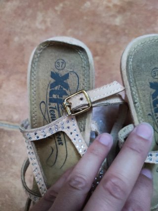Sandalias Xti Tacón Plataforma Brillantes 37