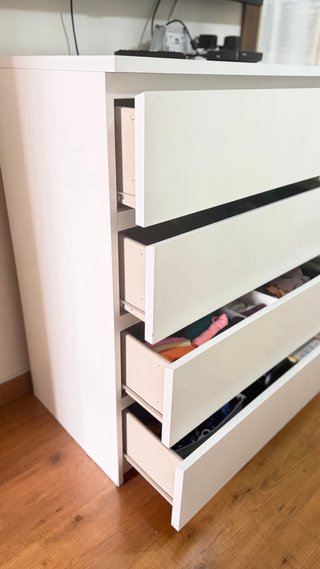 Cómoda Malm 4 cajones blanca Ikea