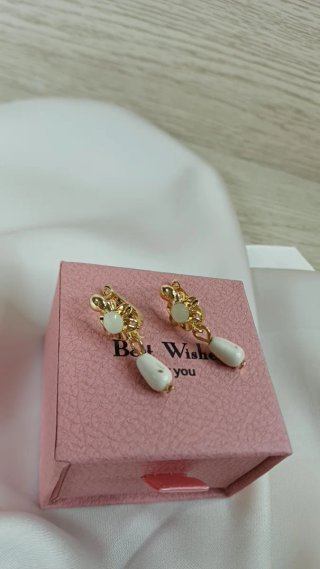 Pendientes Vintage Corales Naturales Oro 18k
