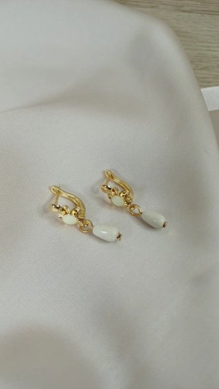 Pendientes Vintage Corales Naturales Oro 18k