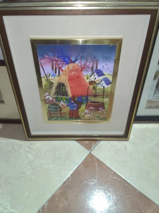 Cuadro antiguo pintado a mano