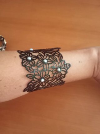 2 Pulseras Leopardo y Flores