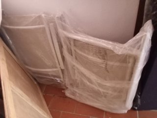 Set Mesa + 4 Sillas + Sombrilla Exterior