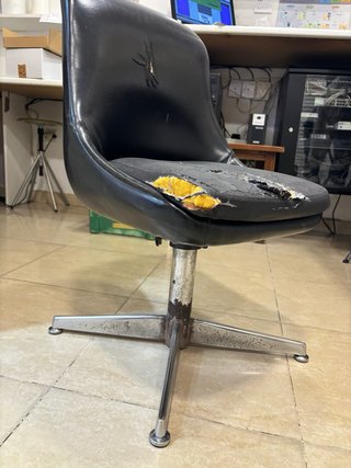 Silla de escritorio vintage negra