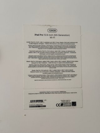 iPad Pro 12.9 5a gen. M1 8/128GB Silver Pant. rota