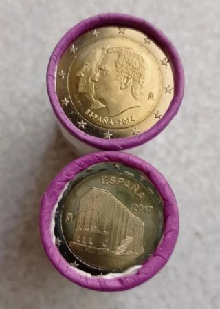 2 euros España varios años