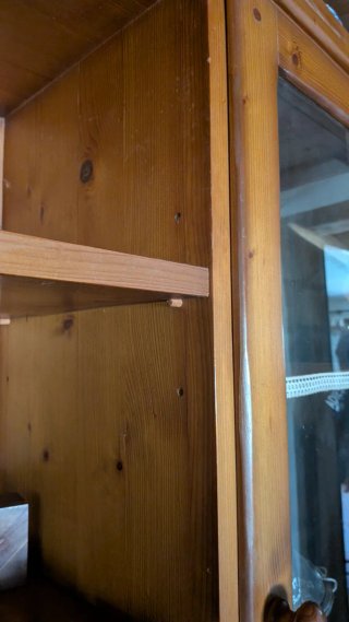 Aparador rústico madera y cristal