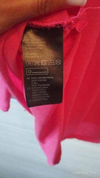 Blusón H&M Manga Larga Talla XL Rosa
