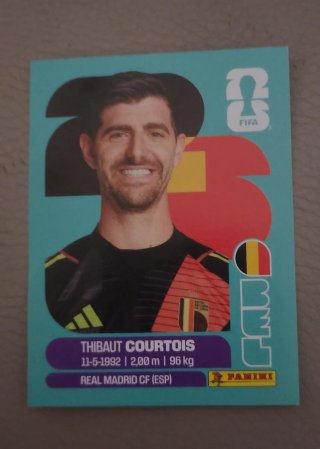 Carta Panini Thibaut Courtois Mundial 2026