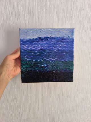 Cuadro Olas Acrílico pieza única