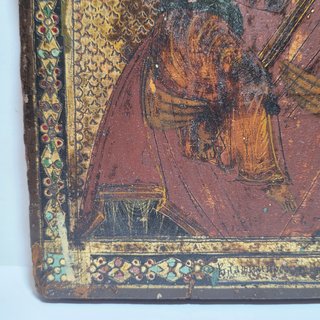 Antica Icona Russa Madonna di Vladimir Eleusa XIX
