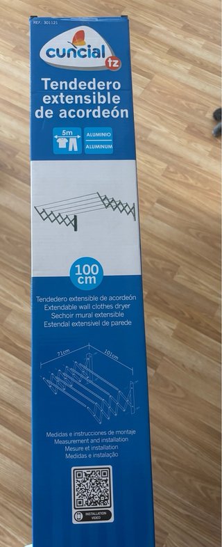 Tendedero de pared plegable