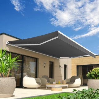 Toldo negro gris exterior. Lo regalo.