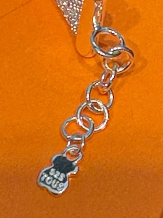 Pulsera Malla Tous Oso Plata Negra