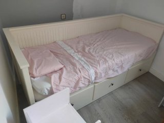 Cama nido blanca con cajones