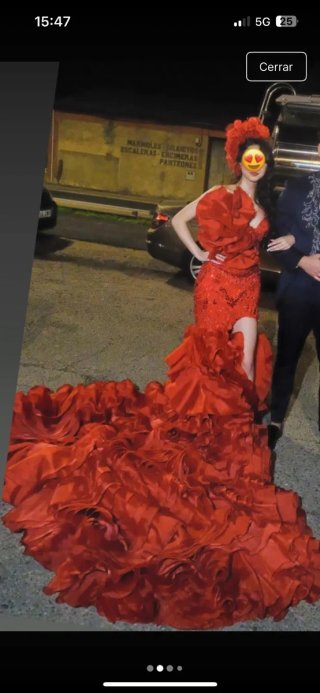Impresionante Vestido Rojo