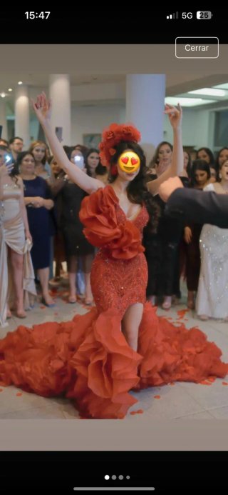 Impresionante Vestido Rojo