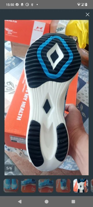 Zapatillas AIMS HEALTH Azul Blanco Running T-44