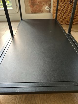 Mesa de centro cristal y metal Ikea