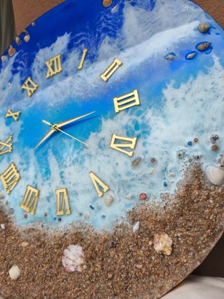 Reloj de pared decorativo conchas y arena