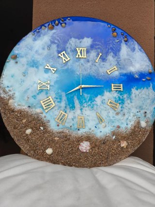Reloj de pared decorativo conchas y arena